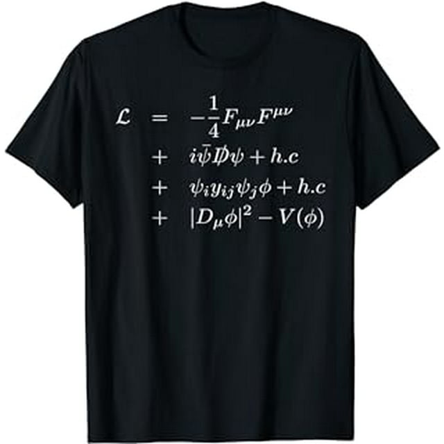 Standard Model Lagrangian Of Particle Physics Higgs Boson T-Shirt ...