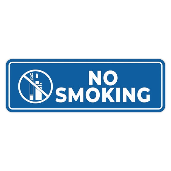 Standard NO Smoking Thank You (Cigarette Lighter) Sign (Blue) - Medium