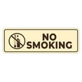thumbnail image 1 of Standard NO Smoking Thank You (Cigarette Lighter) Sign (Ivory/Dark Brown) - Large, 1 of 5