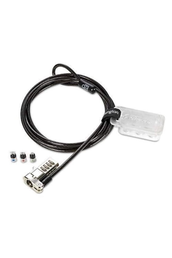 Standard Nano Wedge-Shaped Security Slot Universal 3-in-1 Combination Laptop Lock
