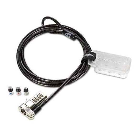 Standard Nano Wedge-Shaped Security Slot Universal 3-in-1 Combination Laptop Lock