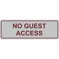 thumbnail image 1 of Standard No Guest Access Sign(Light Grey / Burgundy) - Large, 1 of 4