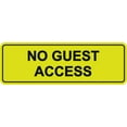 thumbnail image 1 of Standard No Guest Access Sign(Yellow / Black) - Large, 1 of 4