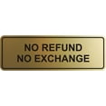 thumbnail image 1 of Standard No Refund No Exchange Sign(Brushed Gold) - Medium, 1 of 5