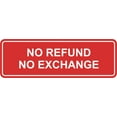thumbnail image 1 of Standard No Refund No Exchange Sign(Red) - Large, 1 of 5