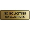 Signs ByLITA Standard No Soliciting No Exceptions Sign - Small 2x6 ...