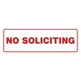 thumbnail image 1 of Standard No Soliciting Sign - White / Red - Small 2" X 6", 1 of 5