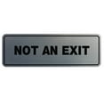 thumbnail image 1 of Standard Not An Exit Sign - Silver - Large 3" X 9", 1 of 6