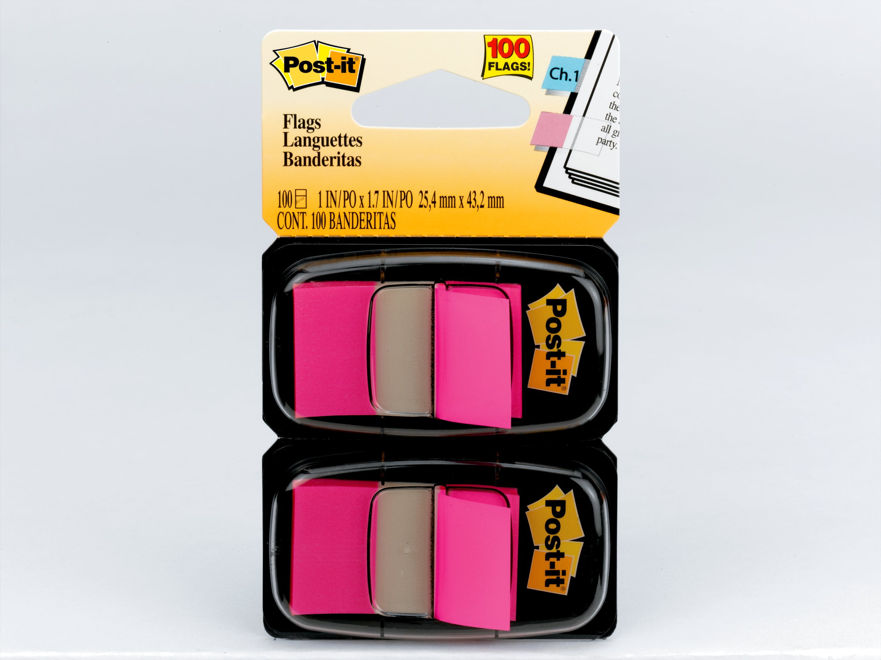 本当に信頼出来る商品 Standard Page Flags In Dispenser, Bright Pink, 100 Flags ノート・メモ帳