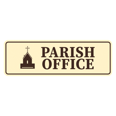 Standard Parish Office Sign (Ivory/Dark Brown) - Large