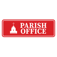 thumbnail image 1 of Standard Parish Office Sign (Red) - Small, 1 of 5