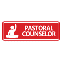 Standard Pastoral Counselor Sign (Red) - Large