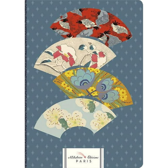 Standard Perfect-Bound Notebooks - Soft Touch Cover: Les Eventails (the Fans): Flowered Fans of Mystery (Hardcover)