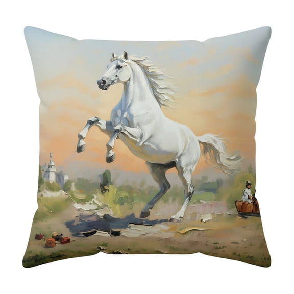 Standard Pillow Case With Colorful Patterns 45X45 Centimeter Size Soft Fabric Material Concealed Zipper Closure