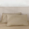 thumbnail image 1 of Standard Pillowcase Pair | Washed Cotton Pillow Cover Set of 2 | 29x19 Inch Bedding for Home, Bedroom, Guest Room | Solid Color Khaki Green Blue Options | Soft Breathable Fabric for Sleeping Comfort, 1 of 7