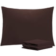thumbnail image 1 of Standard Pillowcases Set of 2, 100% Brushed Microfiber, Soft and Cozy, Wrinkle, Fade, Stain Resistant with Envelope Closure, 20 x 26 Inches, Dark Brown, 1 of 7