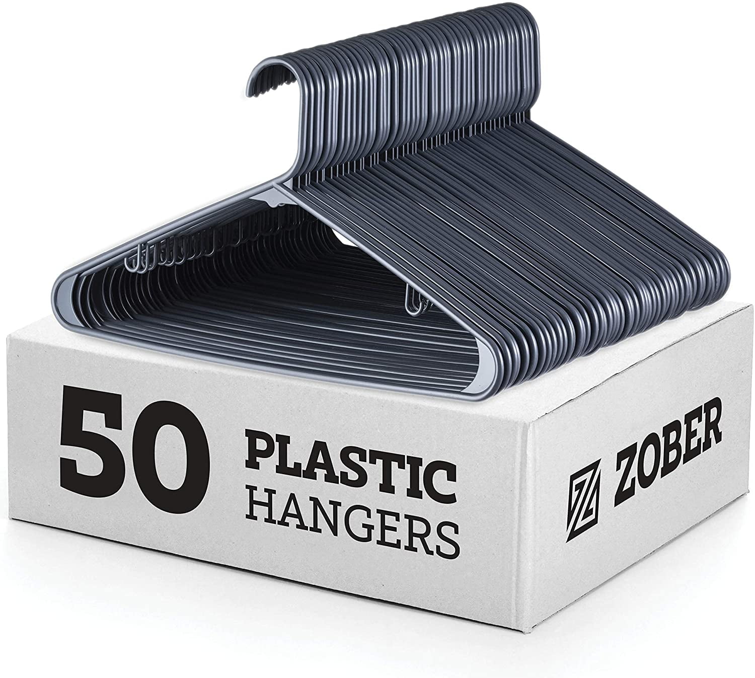 ZOYER Plastic Hangers (60 Pack) Standard Long Lasting Tubular Hangers –  Best Pixel Design