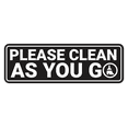 thumbnail image 1 of Standard Please Clean As You Go Sign (Black) - Large, 1 of 5