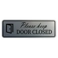 thumbnail image 1 of Standard Please Keep Door Closed Sign (Brushed Silver) - Medium, 1 of 5