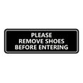 thumbnail image 1 of Standard Please Remove Shoes Before Entering Sign(Black) - Small, 1 of 5