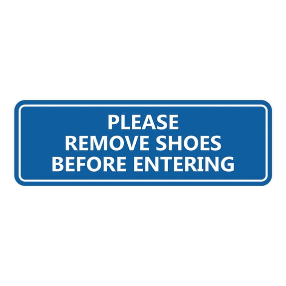 Standard Please Remove Shoes Before Entering Sign(Blue) - Medium