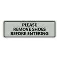 thumbnail image 1 of Standard Please Remove Shoes Before Entering Sign(Lt Gray) - Medium, 1 of 5