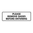 thumbnail image 1 of Standard Please Remove Shoes Before Entering Sign(White) - Medium, 1 of 5