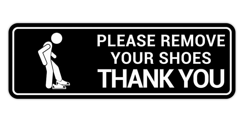Standard Please Remove Your Shoes Thank You (Stick Man) Sign (Black) - Large - Walmart.com standard-please-remove-your-shoes-thank-you-stick-man-sign-black-large-walmart-com