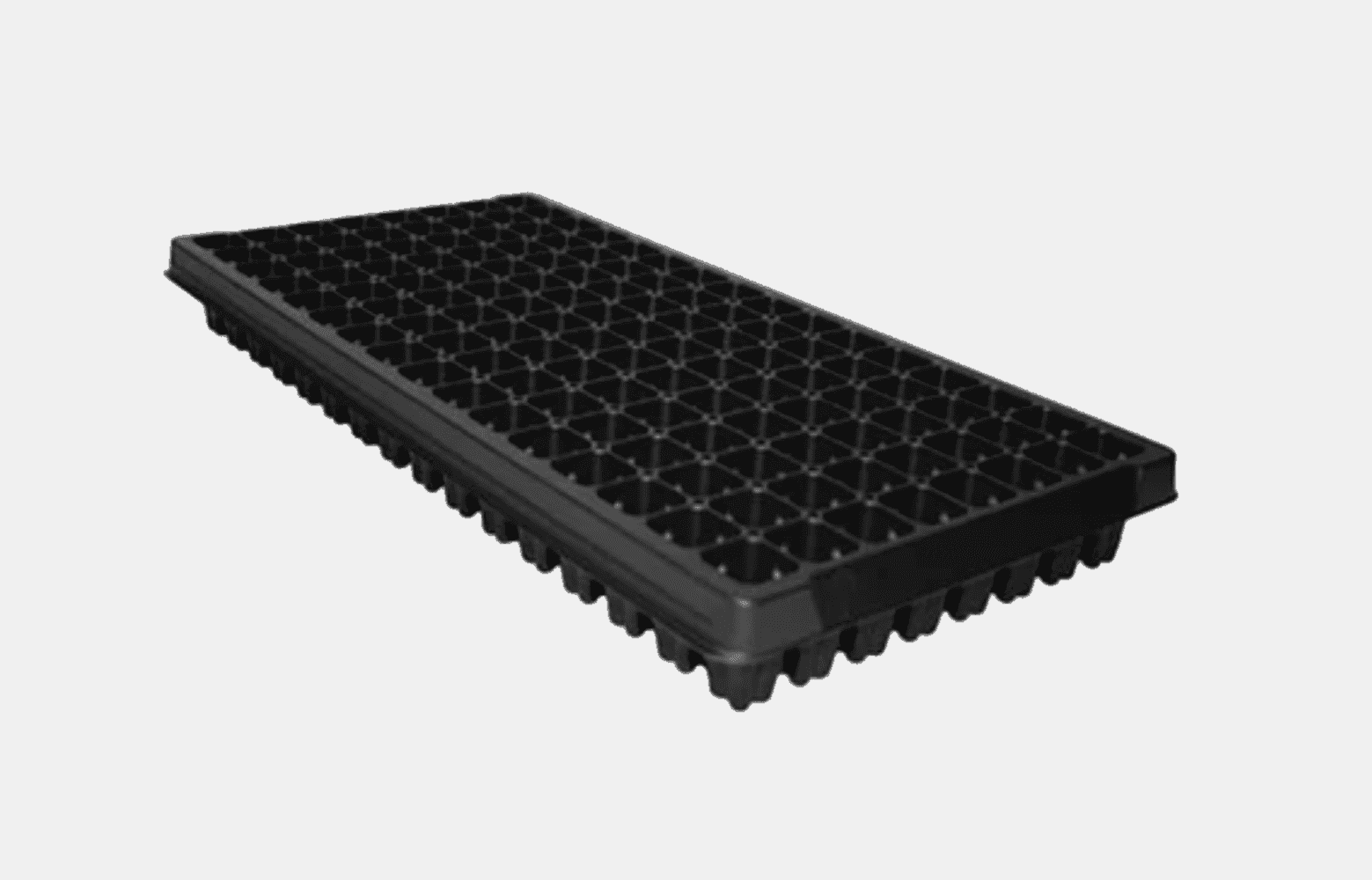 Standard Plug Tray 128 Square Cells - Cell Depth 2" - 5 Trays by T.O. Plastics