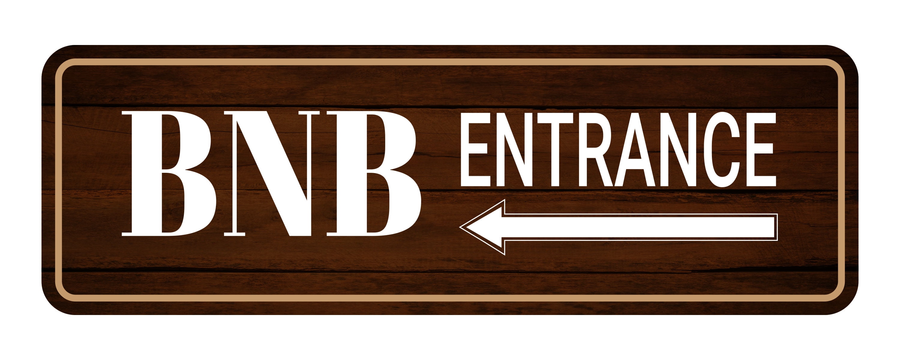 Standard Plus BNB Entrance (Left Arrow) Door or Wall Sign | BnB Hosting  Signage - Large - Walmart Business Supplies
