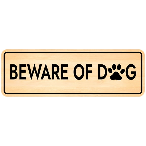 Standard Plus Beware of Dog Wall or Door Sign | Home Decor - Small