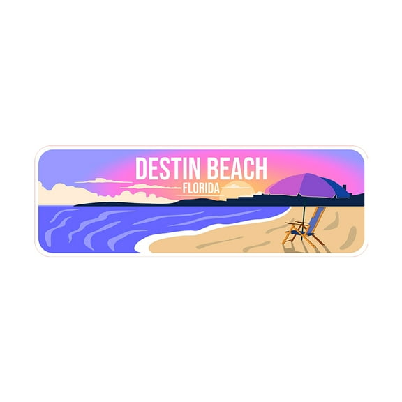 Standard Plus Destin Beach Florida Wall or Door Sign | Famous US Beaches Souvenir - Small