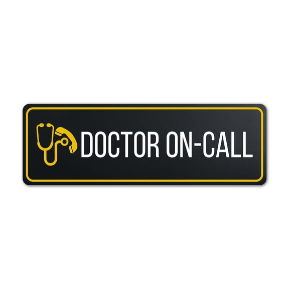 Standard Plus Doctor On-call Wall or Door Sign | Exam Room Notices - Medium