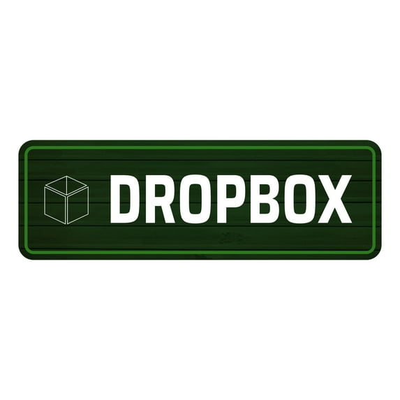 Standard Plus Dropbox Door or Wall Sign | Office & Home Signage -Small