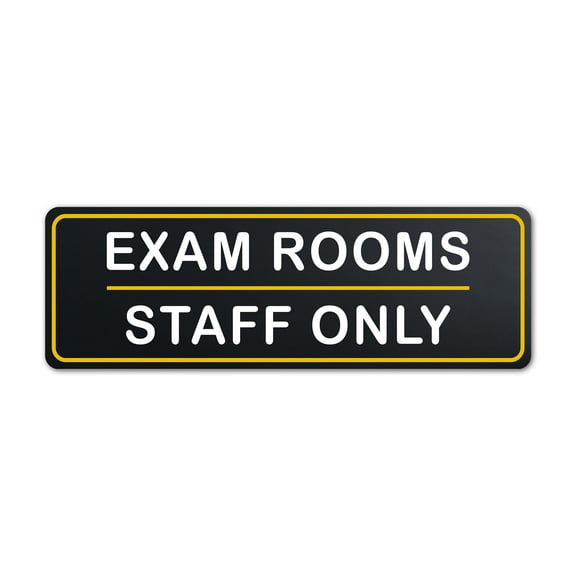 Standard Plus Exam Rooms – Staff Only Wall or Door Sign | Exam Room Notices - Small