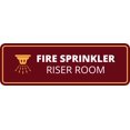 thumbnail image 1 of Standard Plus Fire Sprinkler Riser Room Door or Wall Sign | Business and Workplace Safety Signage -Small, 1 of 9