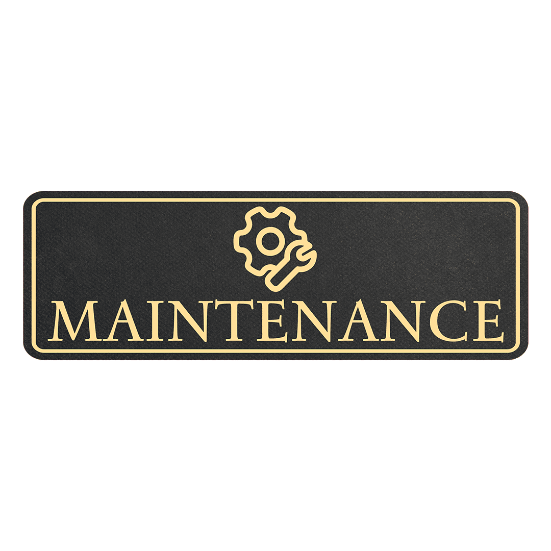 Standard Plus Maintenance Wall or Door Sign | Workplace Signage - Large ...