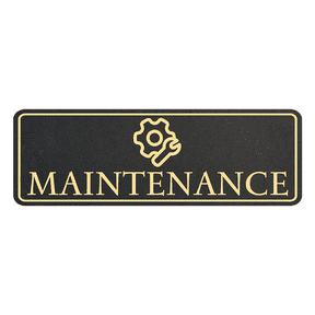 Standard Plus Maintenance Wall or Door Sign | Workplace Signage - Medium