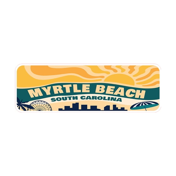 Standard Plus Myrtle Beach, South Carolina Wall or Door Sign | Famous US Beaches Souvenir - Medium