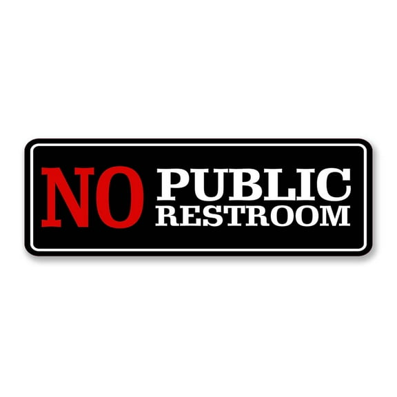 Standard Plus No Public Restroom Wall or Door Sign | Office Public Signage - Large