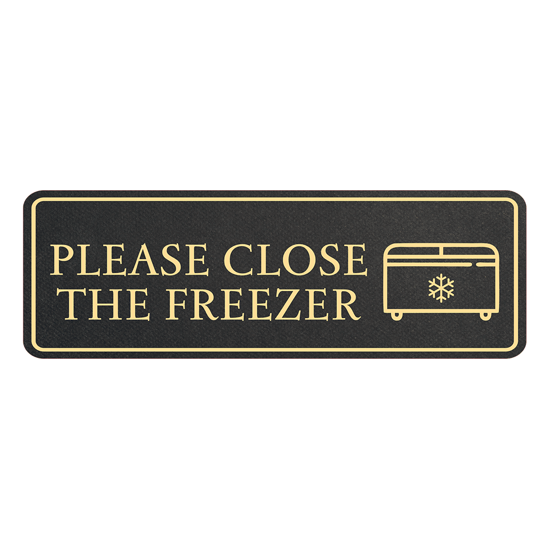 Standard Plus Please Close The Freezer Wall or Door Sign | Energy ...