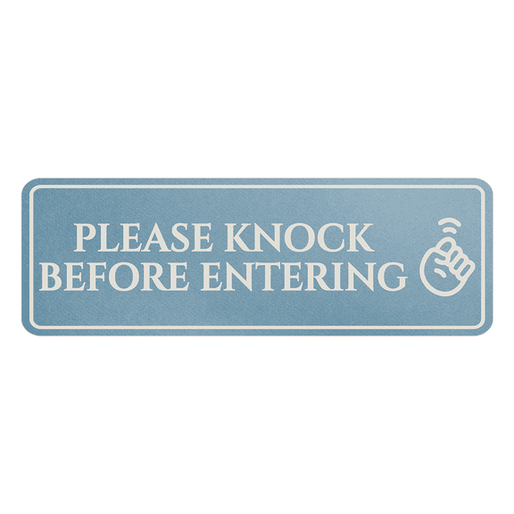 Standard Plus Please Knock Before Entering Wall or Door Sign | Privacy Signage - Medium