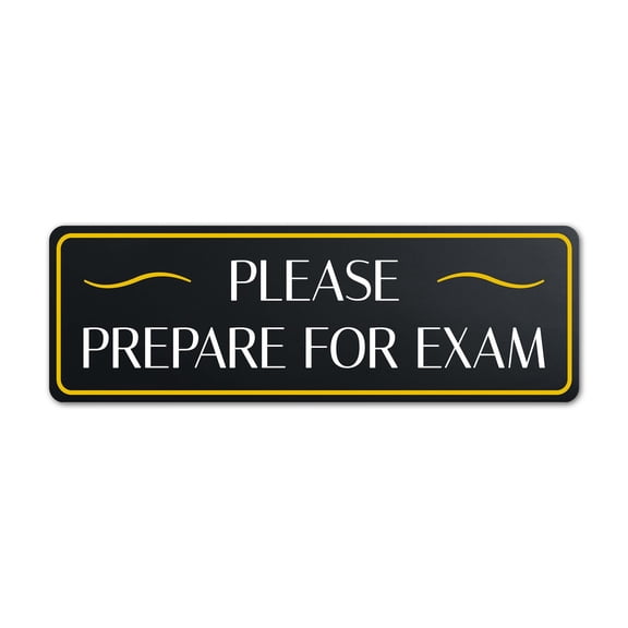 Standard Plus Please Prepare For Exam Wall or Door Sign | Exam Room Notices - Small
