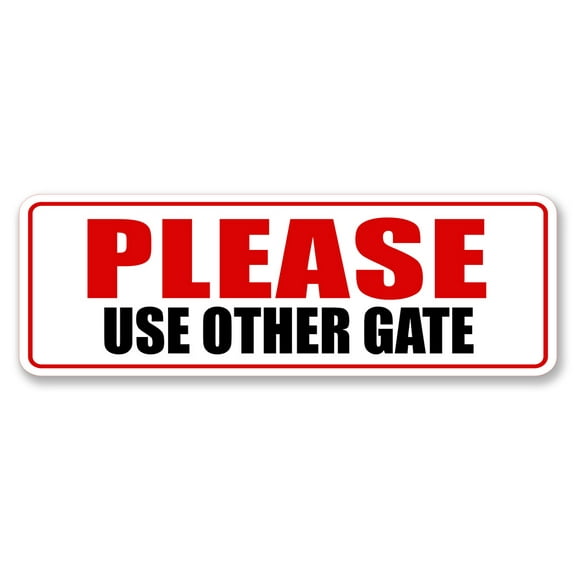 Standard Plus Please Use Other Gate Wall or Door Sign | Office Public Signage - Small