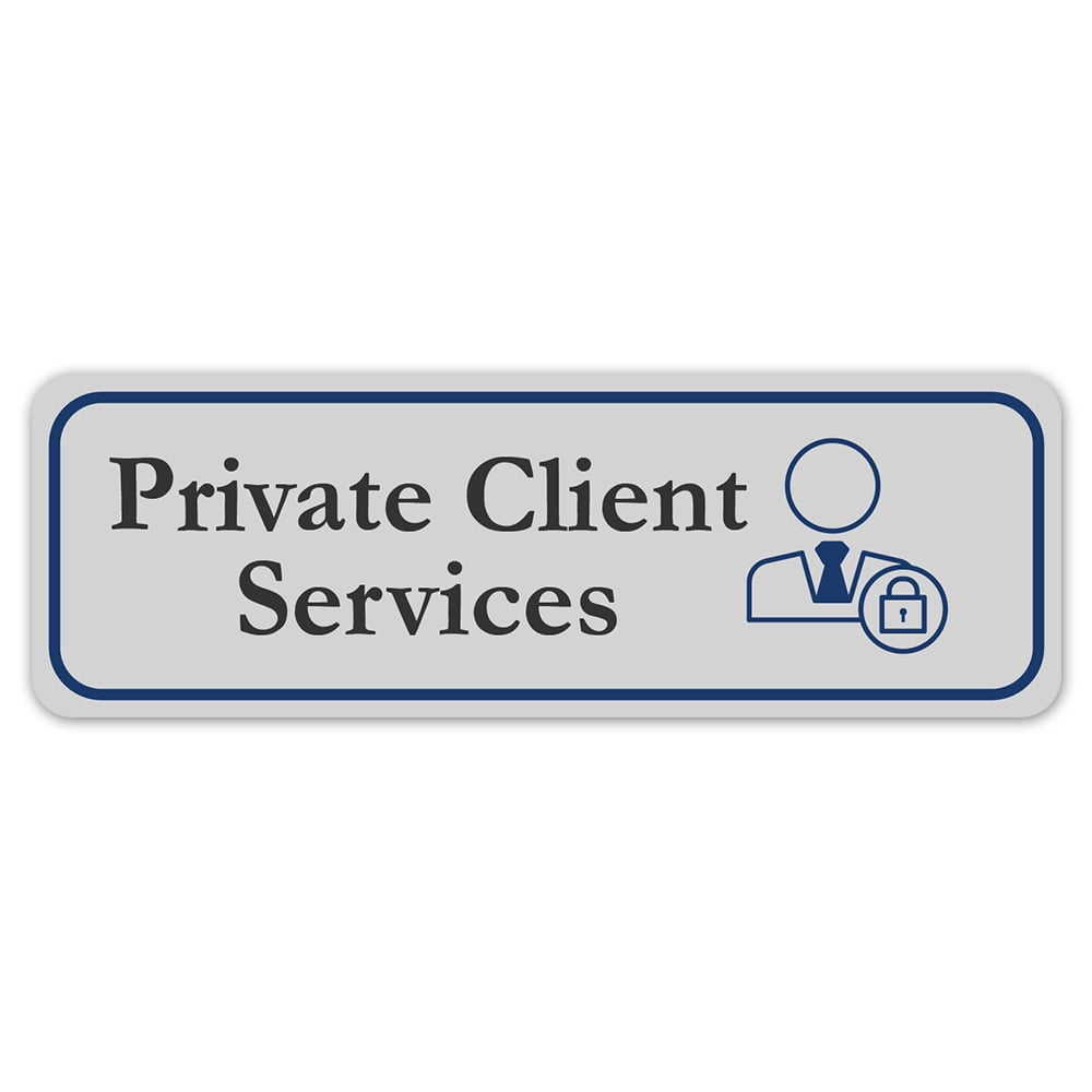 Standard Plus Private Client Services Wall or Door Sign | Office Room ...