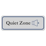 Standard Plus Quiet Zone Wall or Door Sign | Office Room Directions - Small