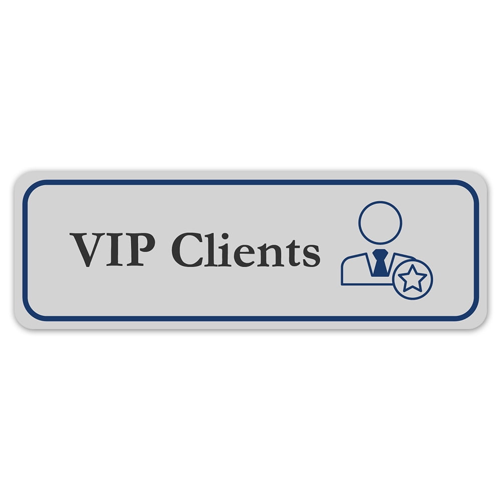 Standard Plus VIP Clients Wall or Door Sign | Office Room Directions ...