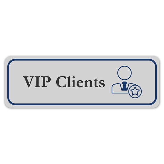 Standard Plus VIP Clients Wall or Door Sign | Office Room Directions - Large