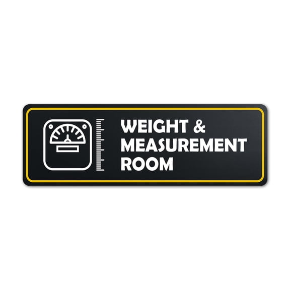 Standard Plus Weight & Measurement Room Wall or Door Sign | Exam Room Notices - Small