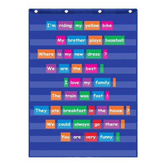 Standard Pocket Charts Clear 10 Pocket Charts Wall Hanging Pocket Charts for Teacher Lessons in a Classroom or Home Use